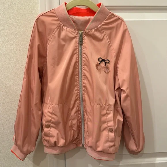 Girl pink nylon jacket - Picture 1 of 3